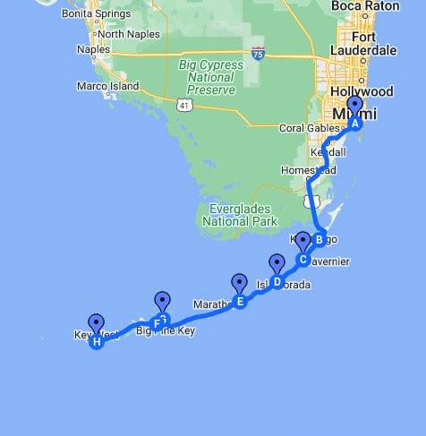 FLORIDA KEYS ROAD MAP