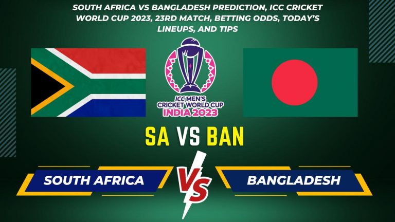 South Africa vs Bangladesh prediction, ICC Cricket World Cup 2023, 23rd Match, betting odds, today’s lineups, and tips