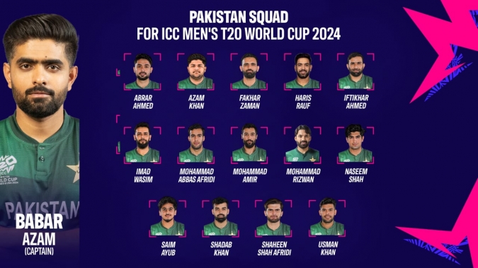 Pakistan confirm ICC Men's T20 World Cup 2024 squad
